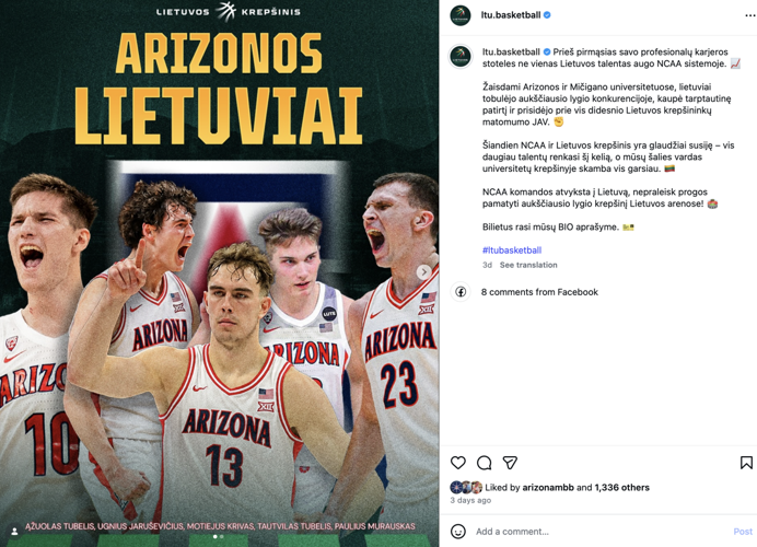Lithuanians of Arizona Instagram post