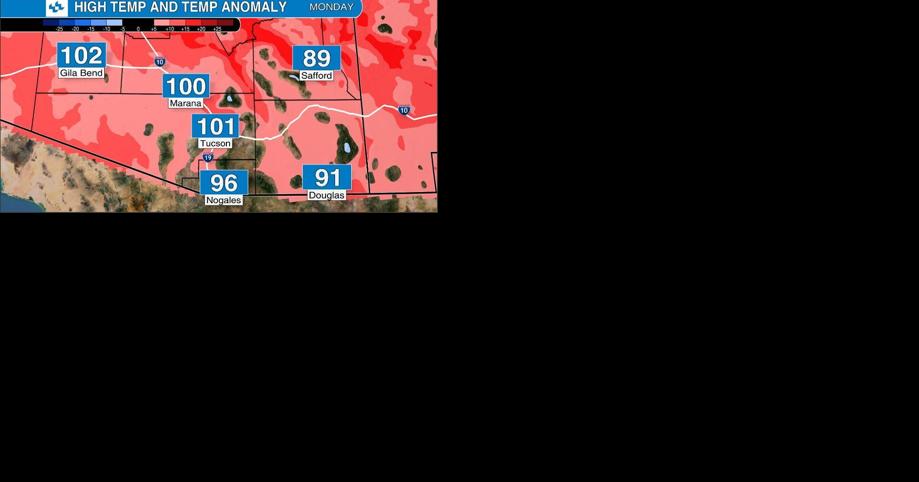 That 101 degree high temperature in Tucson set daily and this yearly record