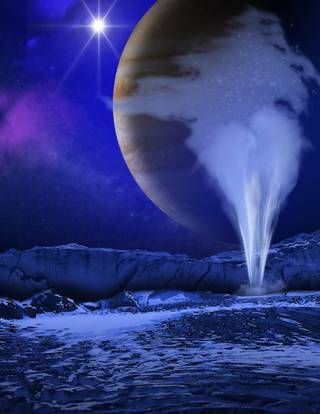 Eruption on Europa