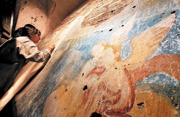 San Xavier angel emerges after a century in hiding  