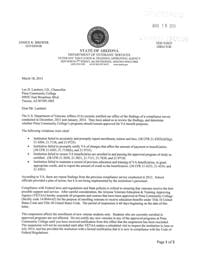 Pima College prohibited for 60 days from enrolling military vets