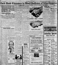 Oath binds Klansmen to blind obedience of Klux emperor