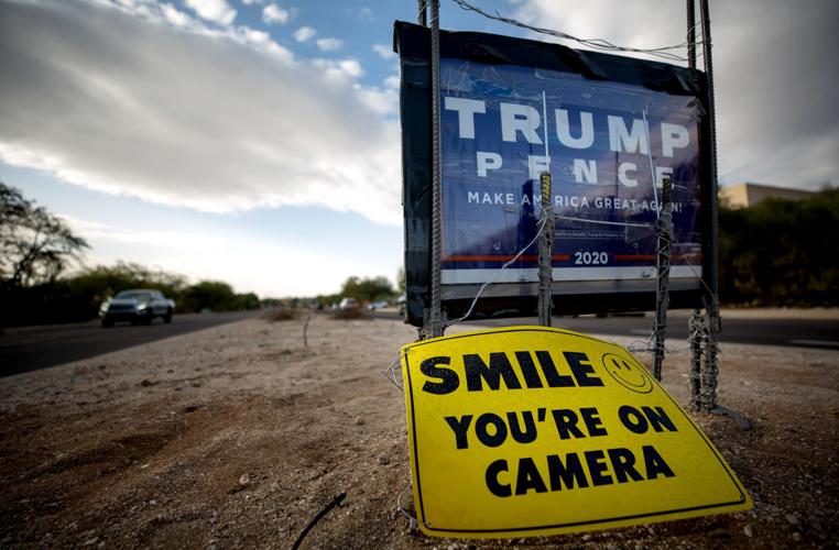 Trump signs in the Catalina Foothills