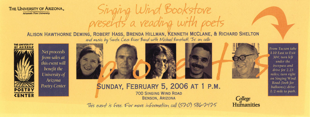 Singing Wind Bookstore flyer