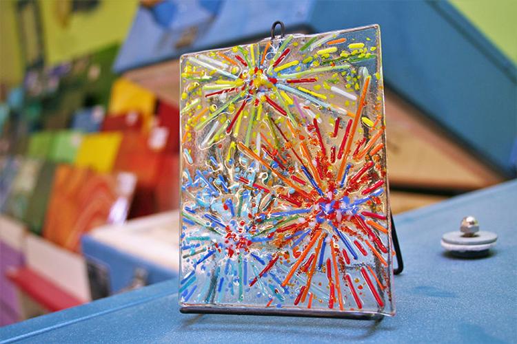 Firework Suncatcher Glass School