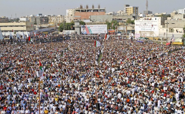 Tens of thousands gather to protest Taliban shooting of schoolgirl, 14    