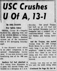 At home in Omaha: Wildcats' stellar '60 season ends with blowout loss to USC