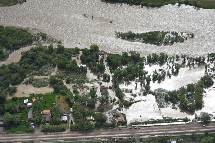 Floodwater from the Yellowstone River