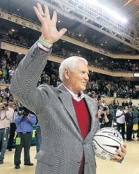 While at Mac Court, Lute Olson held court   