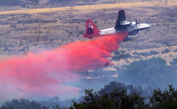 Grassfire burning near Empire Ranch