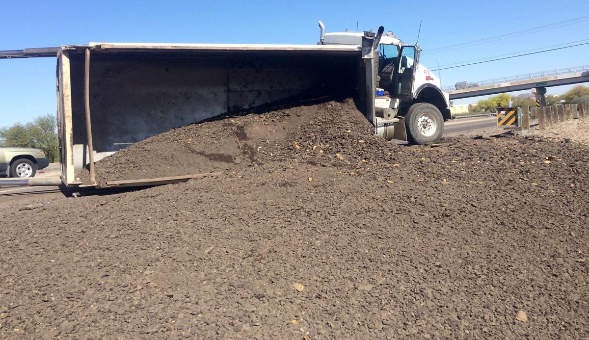 Gravel spill slowing traffic on Tucson's Interstate-19