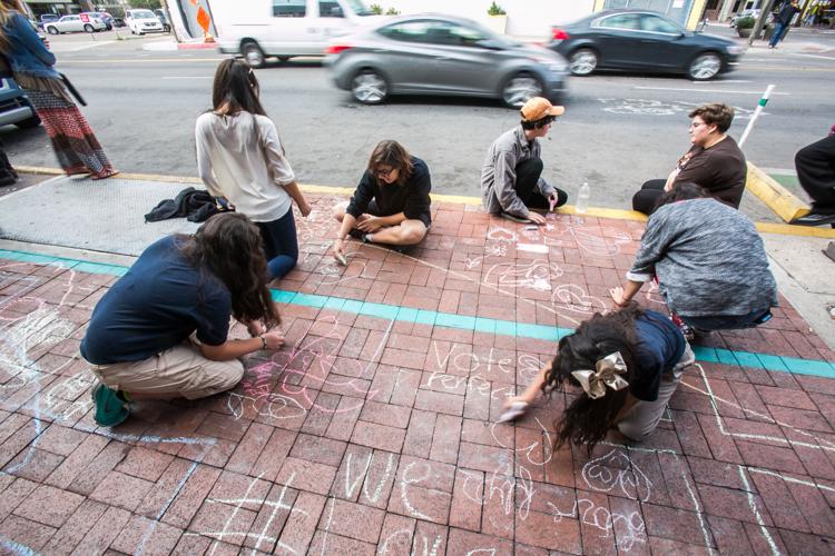 Valentines sidewalk messages