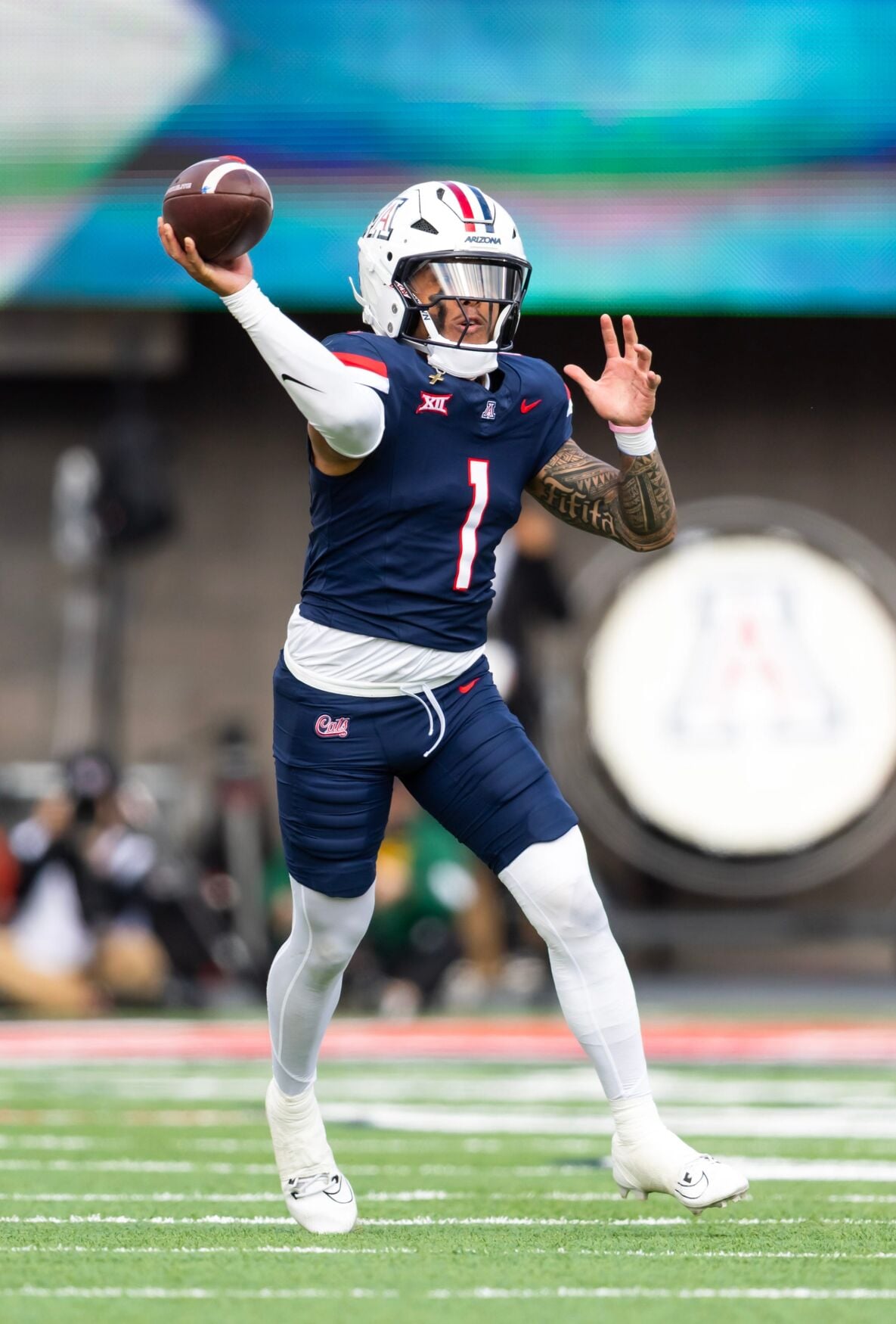 Arizona Wildcats quarterback Noah Fifita (1) against the Baylor Bears in the first half at Casino Del Sol Stadium in Tucson on Nov. 22, 2025.