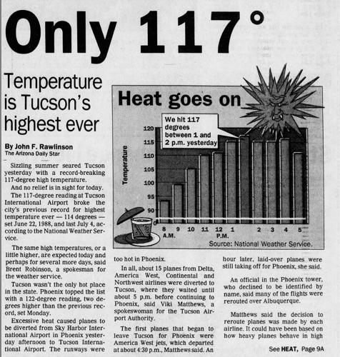 The day we hit 117 degrees (front page)