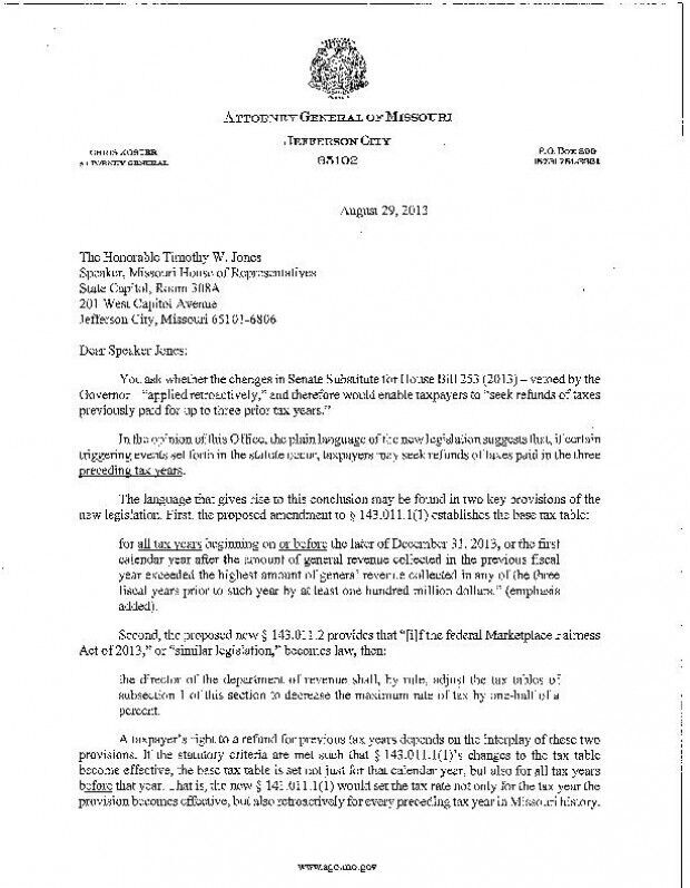 Attorney general's opinion on House Bill 253