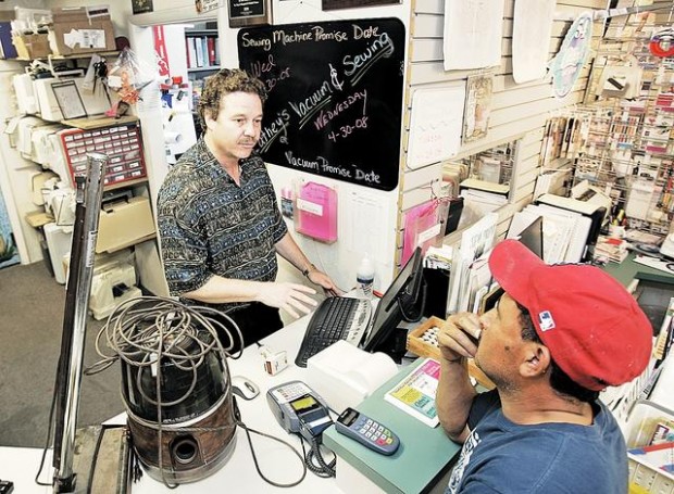 Vacuum, sewing-machine business humming along  