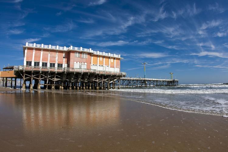 Boardwalk pier on the beach in Daytona Beach, Fla..