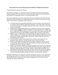 Pastner settlement press release