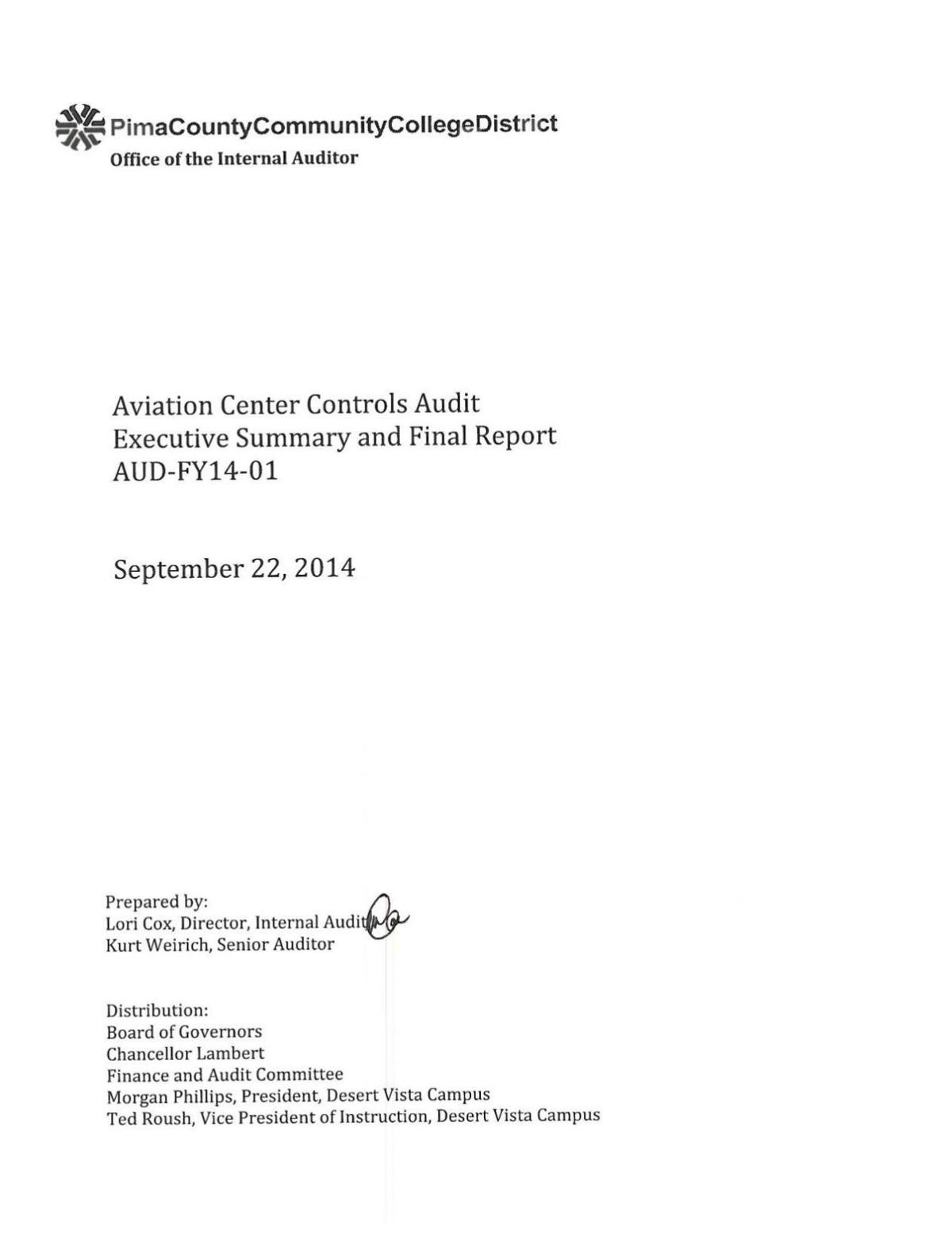 2014 aviation audit