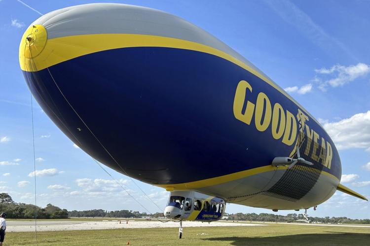NASCAR-Goodyear Blimp at 100 Auto Racing