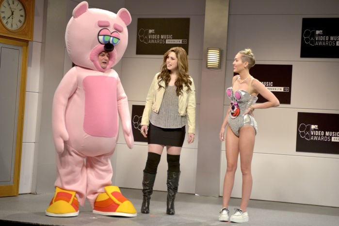 Photos Miley Cyrus makes fun of her antics on SNL