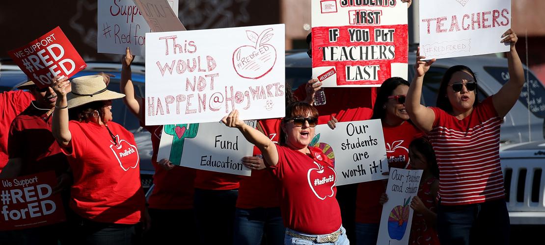 Teacher Stand-Out on Broadway in Tucson