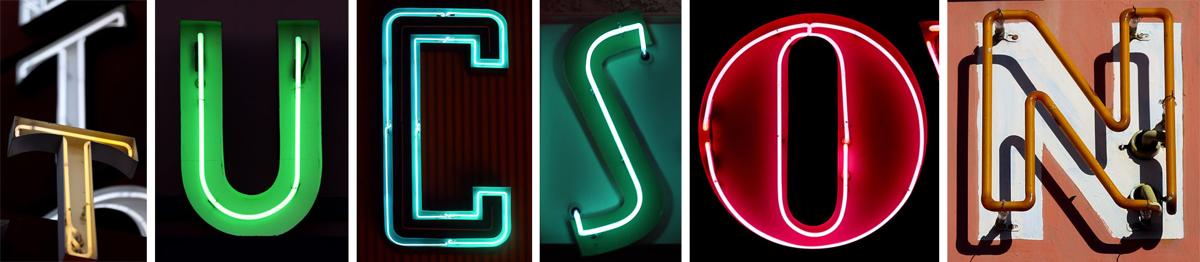Tucson in neon lights