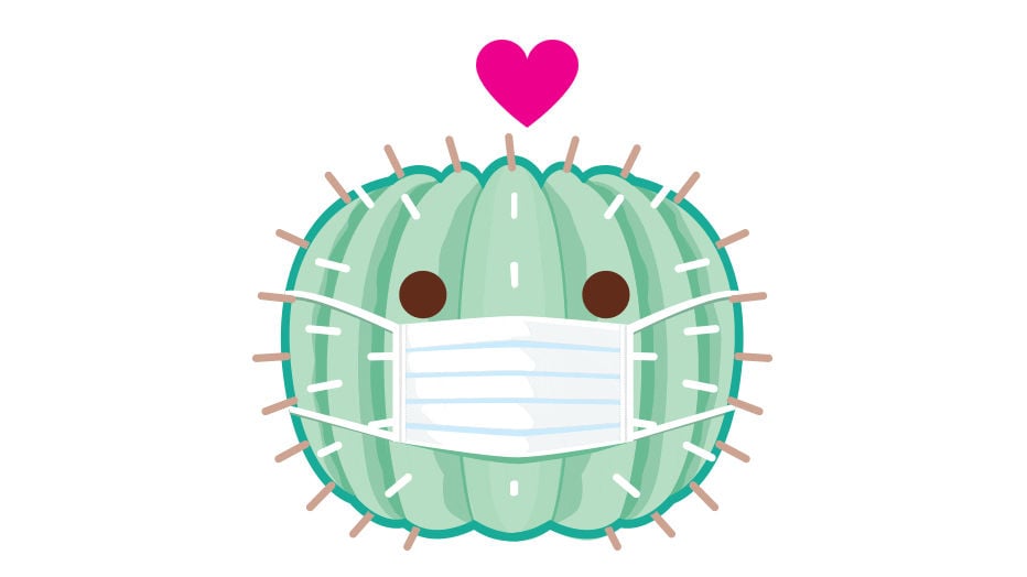 This Is ֱ Heart Cactus Mask