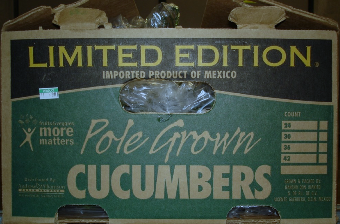 Recalled cucumbers