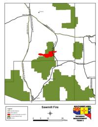 Sawmill Fire map