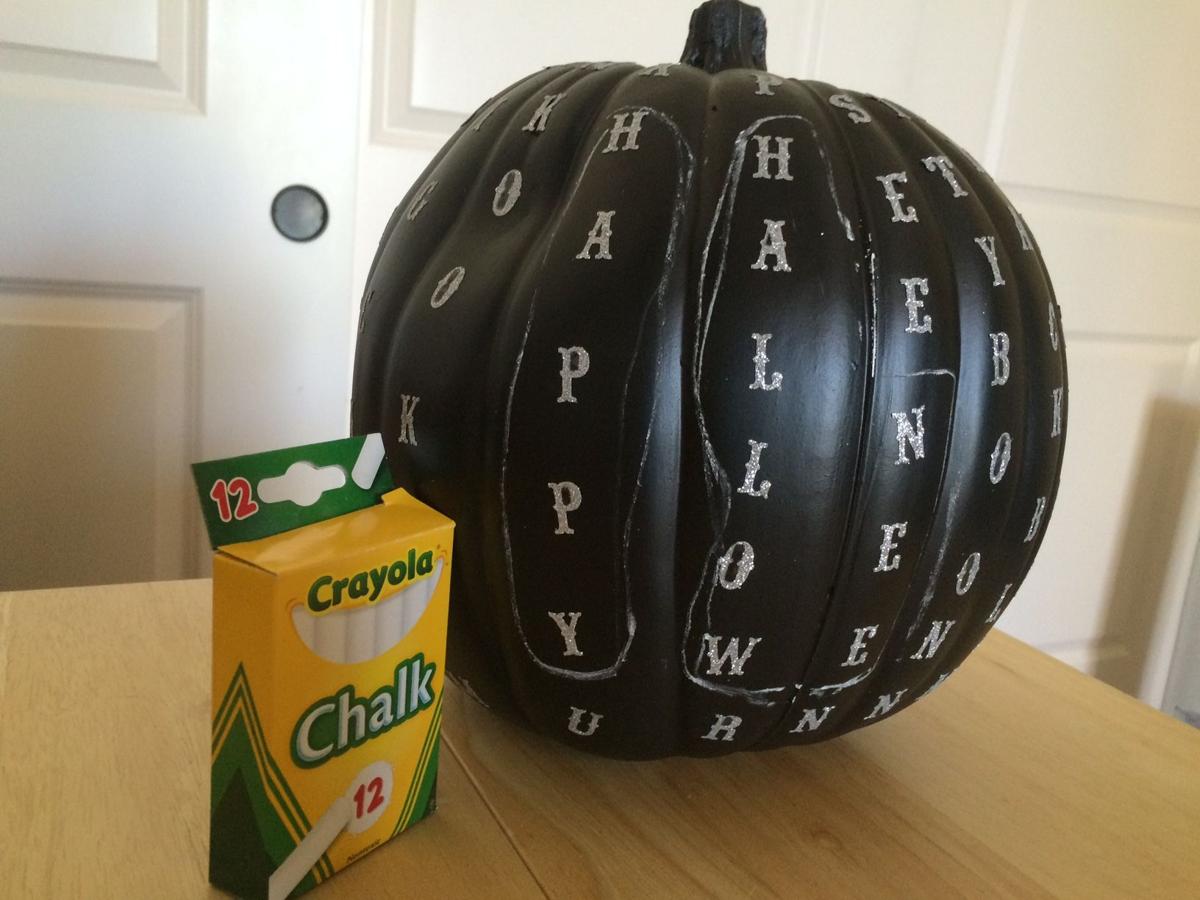 Autumn in Tucson decor: Word-search pumpkin