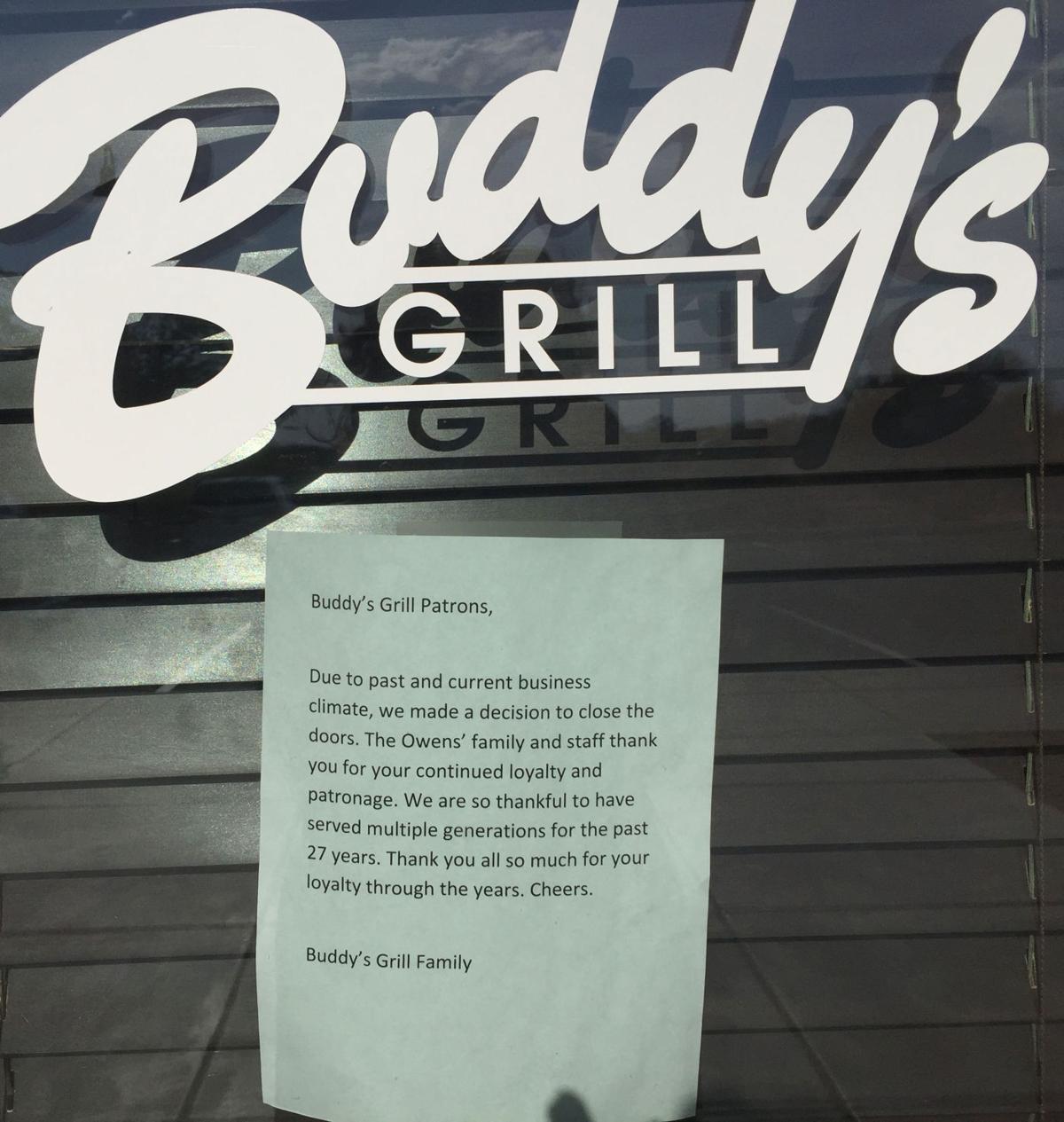 Buddy's Grill the latest in string of summer restaurant closures
