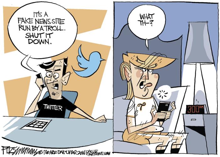 Daily Fitz Cartoon: Tweeter-in-Chief