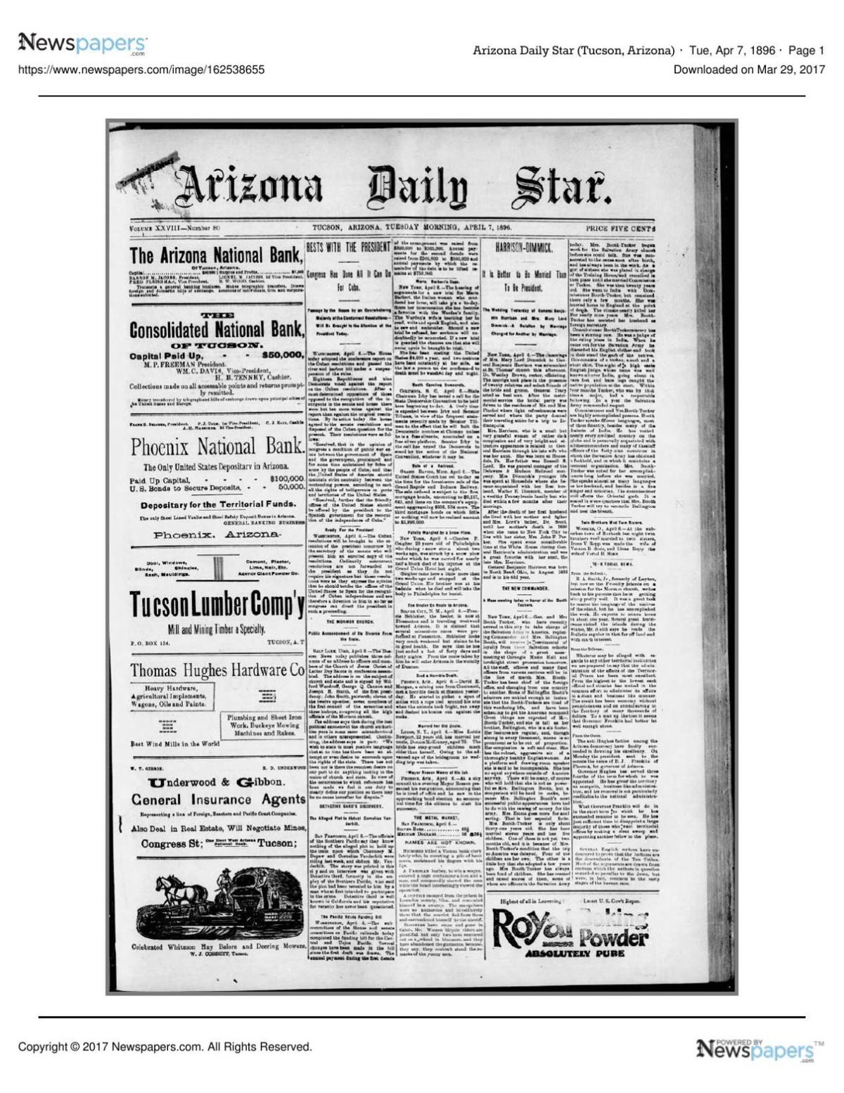 Arizona Daily Star front page April 7, 1896.pdf