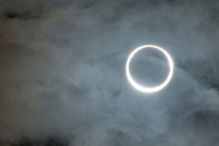 Annular Eclipse Full Clouds