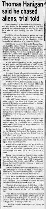 Feb. 11, 1981: Thomas Hanigan said he chased aliens, trial told