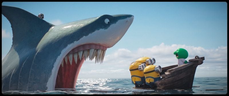"Minions & Monsters" tips its hat to Steven Spielberg with a "Jaws"-inspired sequence.