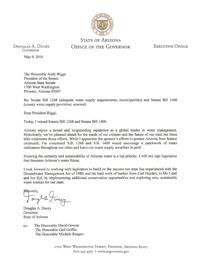 Ducey's veto letter