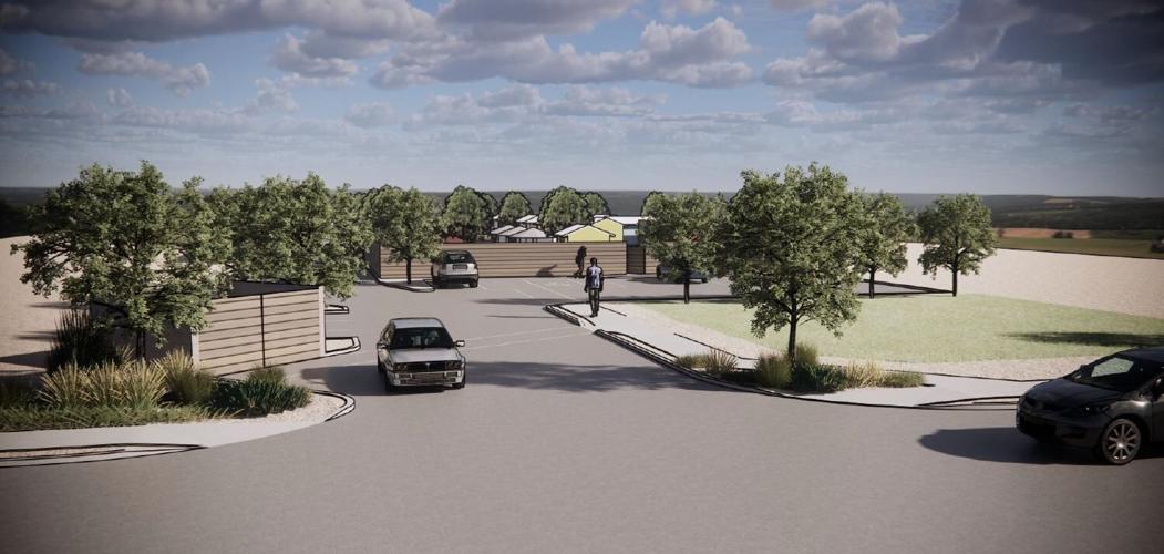 A micro-housing community being built in Tucson