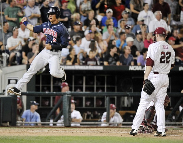 College World Series championship: Arizona 4, South Carolina 1: Cats jumping for joy    