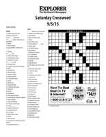 Saturday Crossword 9-5-15