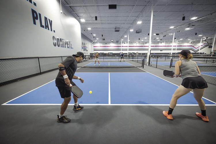 The ball s in a new court at Ace Pickleball Features