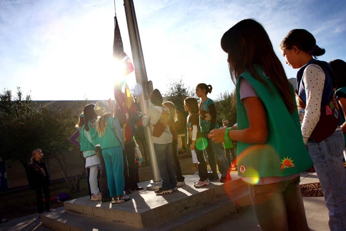 Painted Sky Flag-Raising