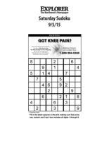 Saturday Sudoku 9-5-15