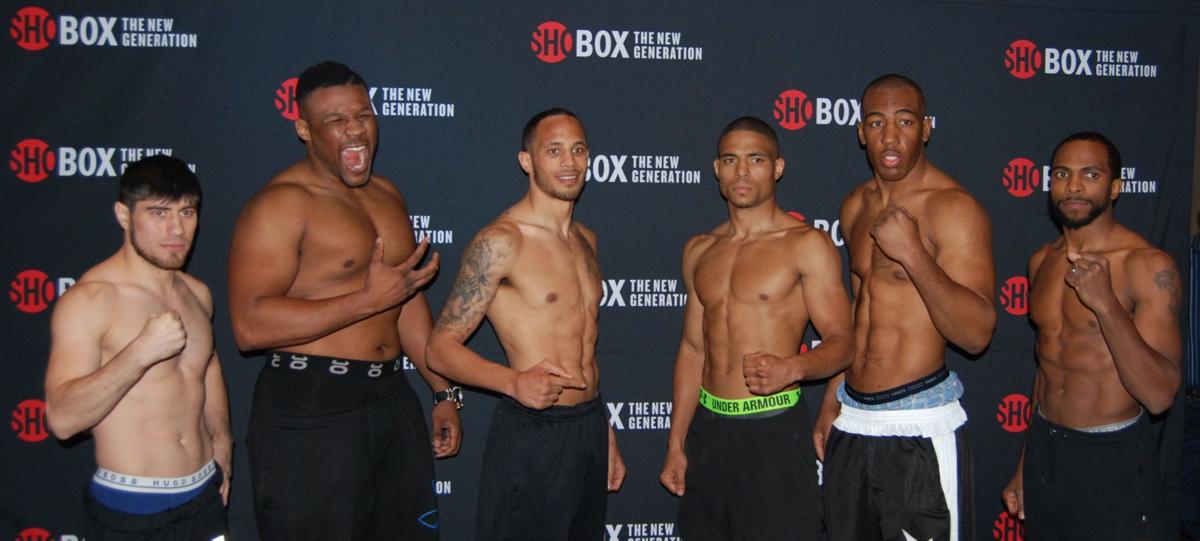 Boxers weighin for ShoBox fights at Casino del Sol Speak Out