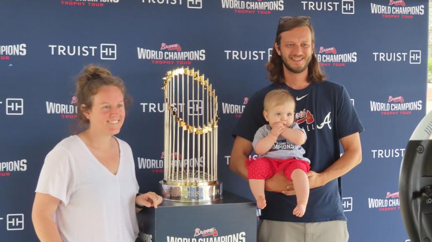 Atlanta Braves World Series Trophy visits Milledgeville