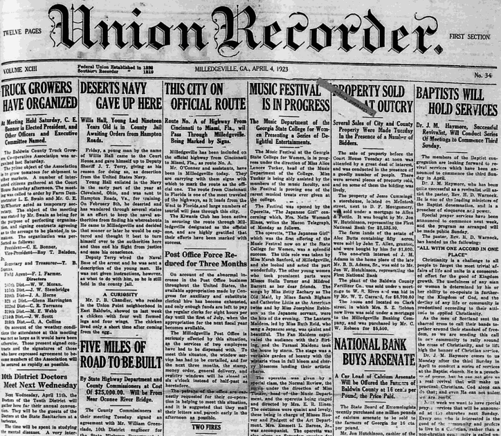 Historic 1920s Union-Recorder Newspapers Now Searchable Online | News ...