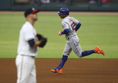 Baty homers first time up in majors, Mets beat Braves 9-7