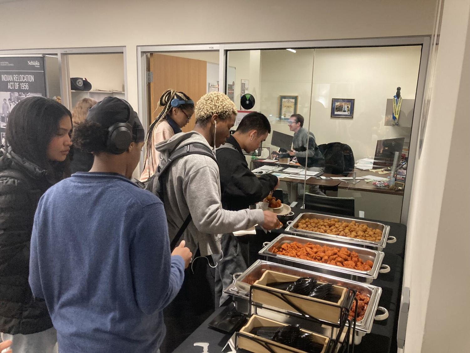 Students enjoy boneless wings, games and music at Thursday Throwdown Black History Month hangout