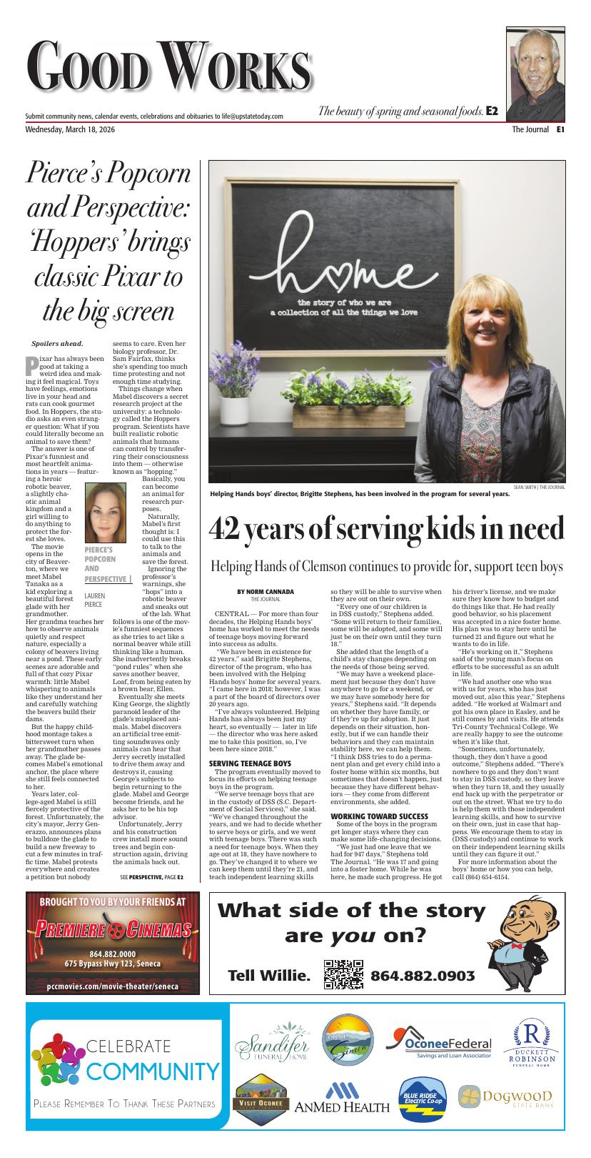 Page E01 | e-Edition | upstatetoday.com